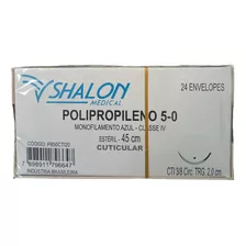 Fio De Sutura Polipropileno 5-0 Com Agulha 2,0cm Cx C/24unid
