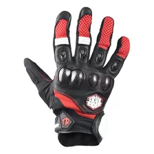 Guantes True Rider Yk-07m Mediano Negro Y Rojo