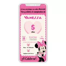 Invitación Digital E Interactiva Diseño Minnie Mouse