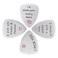 4 Piezas Guitar Pick Gift Guitar Player Pick Para Él Hombres