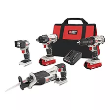 Kit Combinado De Taladro Inalámbrico Porter-cable 20v Max, 4