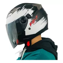  Casco De Moto Modelo Jet Doble Visor Polarizado Oferta 