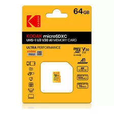 Cartão De Memória Kodak Ekmsd64gxc10k Premium Performance 64gb