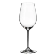 Set 6 Copas Cristal Bohemia Vino Crystalite Colibri 350 Ml Color Blanco