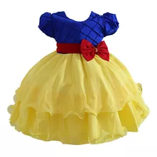 Vestido Festa Da Branca De Neve Fantasia Infantil Promoção