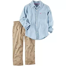 Del Carter Bebé Boys '2 piezas Dino Pant Set