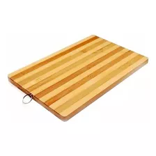 Tabla Para Picar Y Cortar De Madera Bambu Con Aro 30x20 Cm.