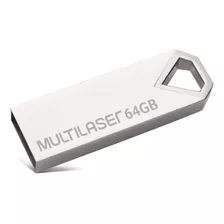 Pendrive Multilaser Diamond 64gb Usb 2.0 Metálico - Pd852