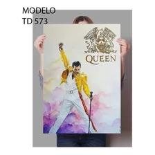 Queen Freddie Mercury Fotografía Hd Póster 60x45 Cm