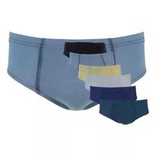 6 Cuecas Tradicional Slip Masculina Confortável Sem Elástico