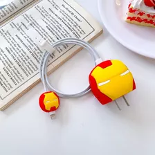 Funda De Cargador Y Cable Para iPhone Dibujos Animados Suave