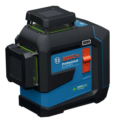 Nivel Laser Bosch 3 Lineas Verdes 360 Gll 80-33 G + Receptor