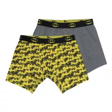 Bipack Boxer Batman Adulto Dark Amarillo Dc Comics