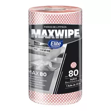 Paños De Limpieza Elite Reutilizables Maxwipe X 80 Rojo
