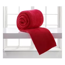 Cobertor Corttex Home Design Microfibra Cor Vermelho Iii Com Design Liso De 2m X 1.5m