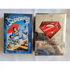 Dvd Coleção Superman 1,2 E 3 Com Luva Cromada Original Rara