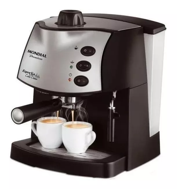 Cafeteira Mondial Espresso Coffee Cream Premium C-08 Automática Preta E Prateada Expresso 110v