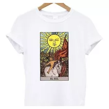 Remera Tarot / El Sol /color Diseño Mistico