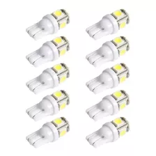 Paquete 10 Led T10 W5w Pellizco 5 Colores 5050 .