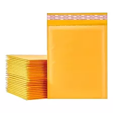 100 Sobres Acolchados Burbujas 11x13cm Impermeable Adhesivo Ecofriendly Cierre Adhesivo Para Embalaje Papel Kraft Amarillo Electrolandia Chile Envios Burbujas De Polietileno Courier Pack 100 Unidades