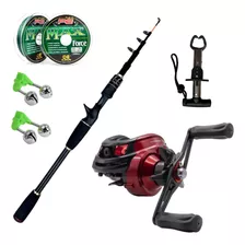 Kit Pesca Carretilha Maruri Logan 10000+ Vara Mercury+ Itens