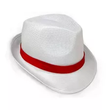 Chapéu Tipo Panamá Zé Pelintra Malandro Faixa Vermelha
