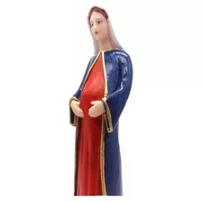 Imagem Nossa Senhora Do Desterro Gravida Menino Jesus 20cm