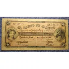 Billete 50 Centavos Guadalajara, Jalisco 1914.