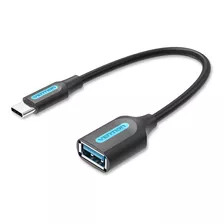 Cabo Vention Otg Usb 3.0 A Femea Para Type-c Macho 15 Cm