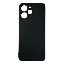 Case Capa Capinha Emborrachada Aveludada Luxo Para Redmi 12 Cor Preto