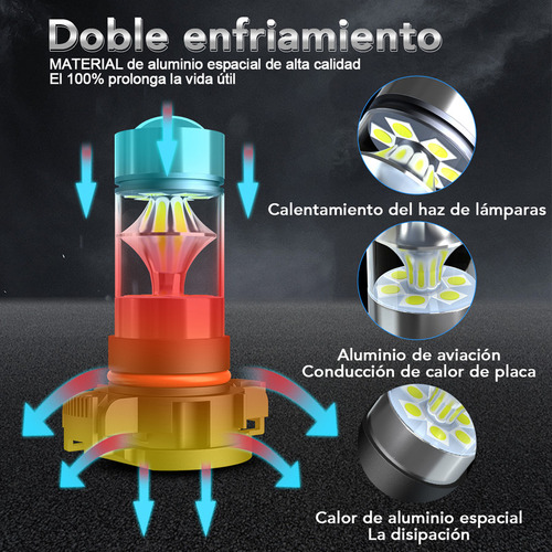 2x 6000k Niebla Led Blanca Para Ford Escape 2008-2012 Foto 3