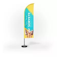 Wind Banner Fly Flag Dupla Face 3m Completo Modelos Prontos