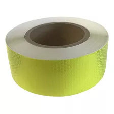 Cinta Adhesiva Reflectiva Verde Fluor/amarillo 5cm X 10mt