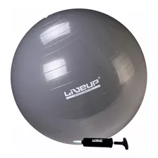 Bola Suiça Premium - 65cm - Cinza - Liveup Sports Com Bomba