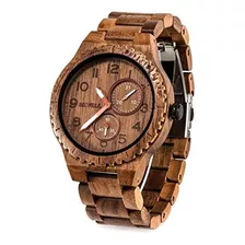 Relojes De Madera Bewell Para Hombres Fecha Analogico Cuarzo