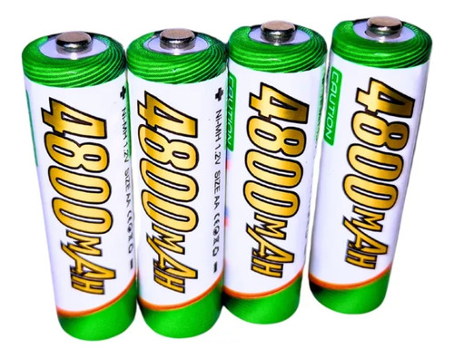 Pilas Baterias Recargables Aa Set X4 Unidades 4800 Mah
