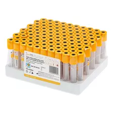 Tubo De Coleta A Vácuo Acelerador Gel 13x75mm 3,5ml Amarelo