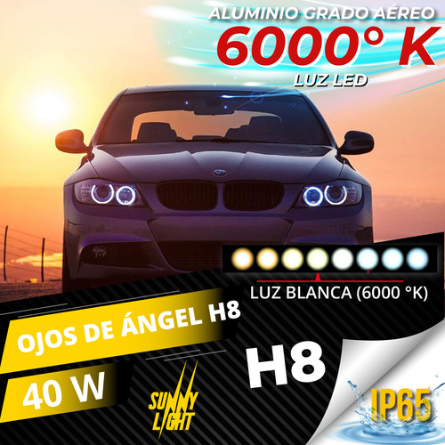 Juego Ojos De Angel Bmw Led Blanco Serie 1,3,5,6 X1 X3 X5 X6 Foto 2