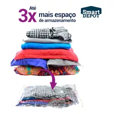 10 Saco Organizador Vácuo Roupas Mala Closet + Bomba Manual