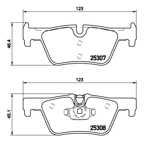 Balatas Traseras / Bmw 320i Base 2014 - 2015 Semimetlica Foto 2