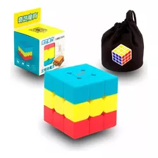 Cubo Rubik Qiyi 3x3 Tricolor Sandwich + Estuche Full