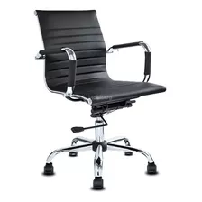 Sillon Aluminium Ejecutivo Gerencial Oficina Basculante Color Negro