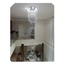 Lustre Cristal 4 Globos 80cm 3,5 A 4 Metros Promoção 