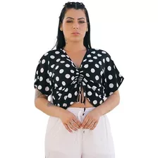 Blusa Camiseta Coleira Gola Choker Flor Rosa Tshirt Feminina