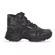 Bota Coturno Militar Cano Curto Camuflada Couro Evoque 