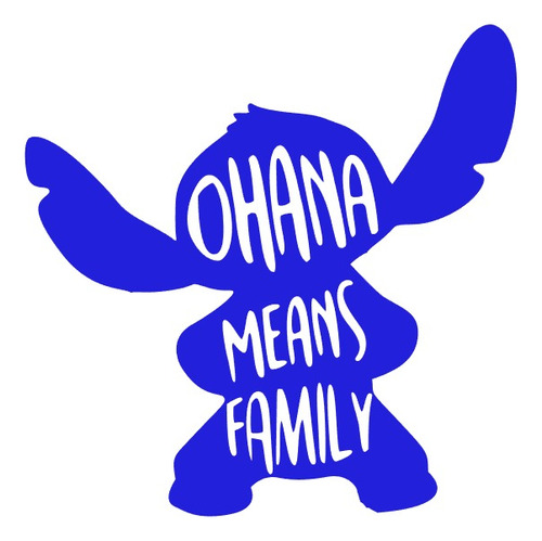 Calcomana Sticker Silueta Stitch Ohana Foto 7