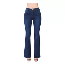 Pantalon Jeans Acampanado Tiro Alto Stretch Devendi Denim