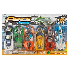 Set X 6 Autos Fierce Power Racing Coleccionables - Otec