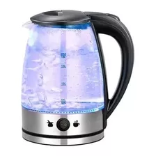 Pava Eléctrica Corte Mate Vidrio Jarra Acero Inox 1.8lt Oryx