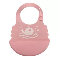 Babador Bebê Cata Migalhas Silicone Com Bolso Pega Migalhas